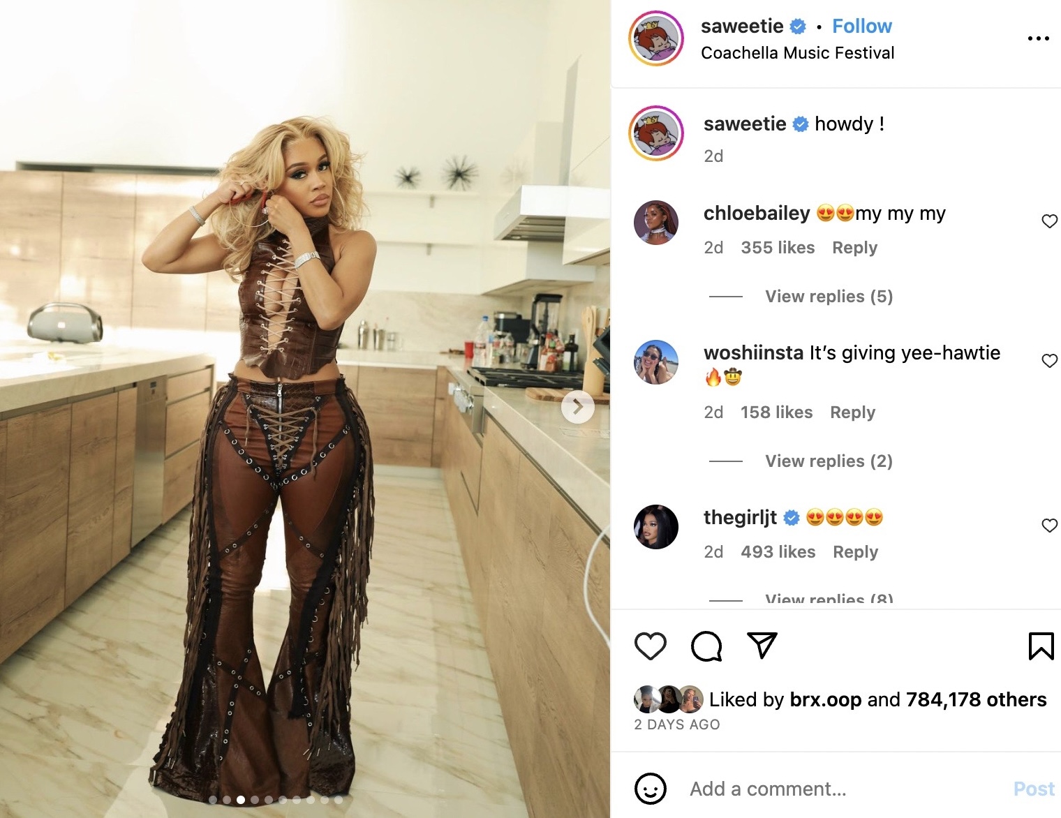 'This Is the Fine Saweeeeetie EYE KNOW' Saweetie's Coachella Look Has