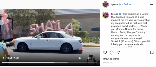 Couldn?t Wait Until She Turned 16?!': Tyrese Gibson Buys His Oldest Daughter a Rolls Royce After Missing Her Middle School Graduation for Work
