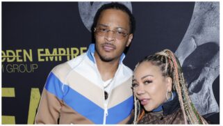 LOS ANGELES, CALIFORNIA - JANUARY 21: Clifford T.I. Harris and Tiny Harris attend "Fear" World Premiere at Directors Guild Of America on January 21, 2023 in Los Angeles, California. (Photo by Arnold Turner/Getty Images for Hidden Empire Film Group)