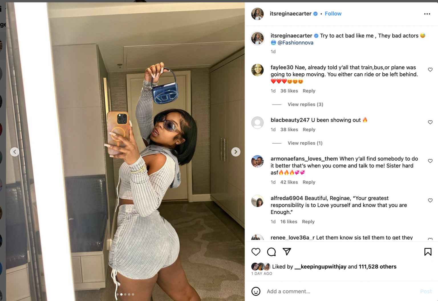 Sis Got Dat Bodyyyyyyyy Reginae Carters New Post Has Fans Wondering How She Keeps A Slim 9149