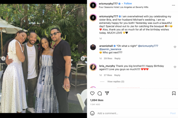Eddie Murphy's Son Eric Gushes Over Girlfriend and Daughter of Martin Lawrence Catching the Bouquet at His Sister?s Wedding?