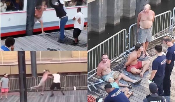 Brawl At An Alabama Riverfront After A Black Security Guard Attacked.