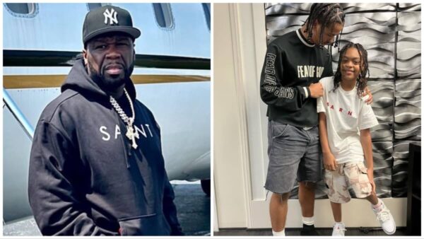 50 Cent gets blasted for posting a photo of his youngest son while still fighting with his oldest son Marquise Jackson.