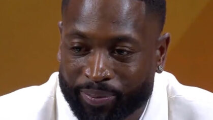 Dwyane Wade gives a moving tribute to his father, Dwyane Tyrone Wade Sr., during his induction into the Naismith Memorial Basketball Hall of Fame on Aug 12, 2023.