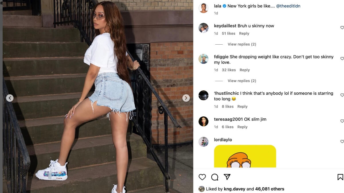 'Too Skinny': La La Anthony's New Photos Draw Concerns from Fans Who