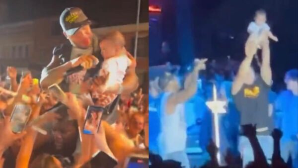 Folks are outraged after a baby is seen crowd-surfing at a Flo Rida concert.