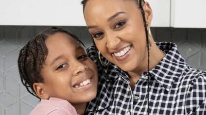 Tia Mowry's new video teaching her son about old school music has fans in tears.