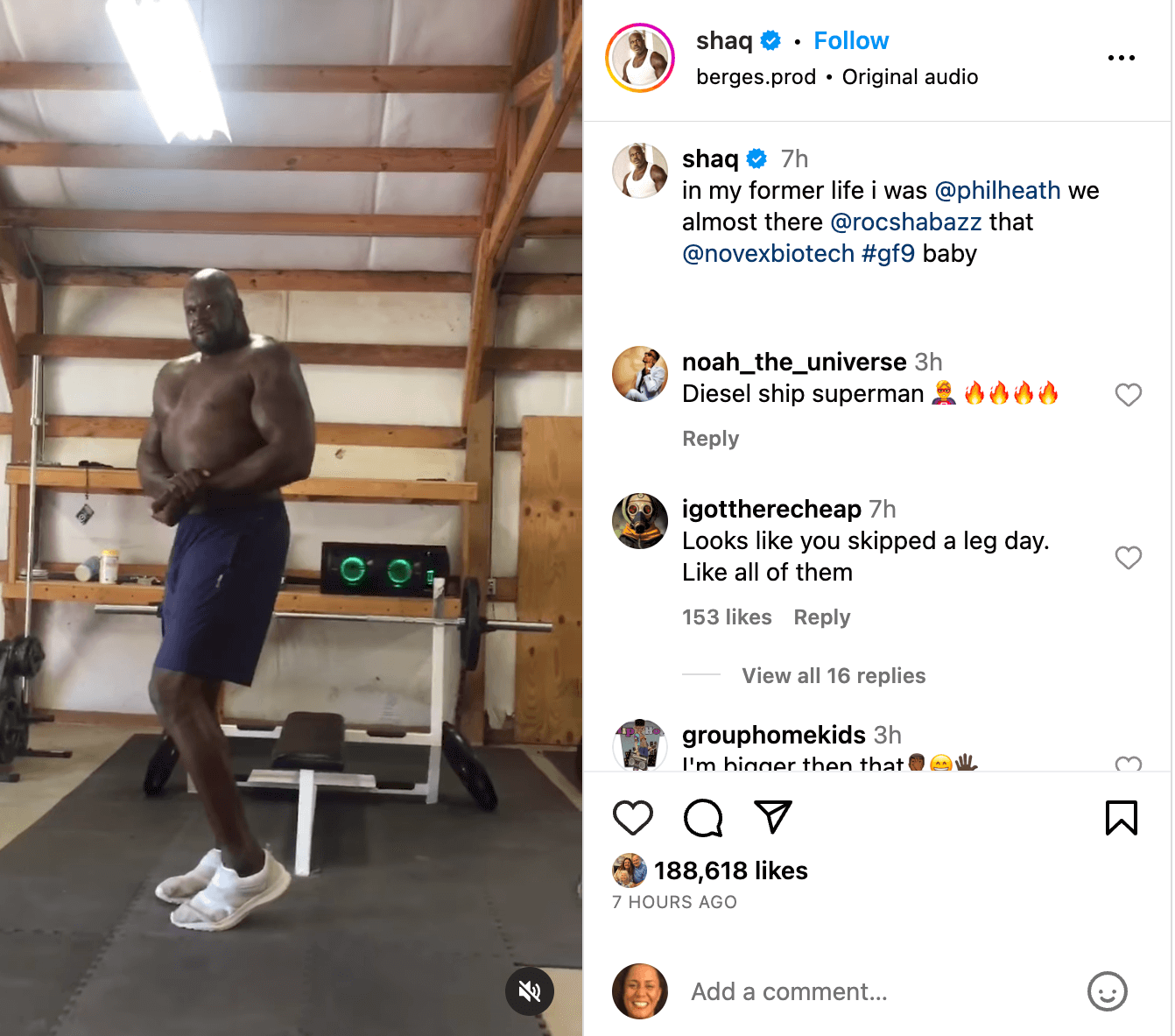 'Looks Like You Skipped a Leg Day’: Shaquille O’Neal Rips Off His Shirt and Shows Fans His