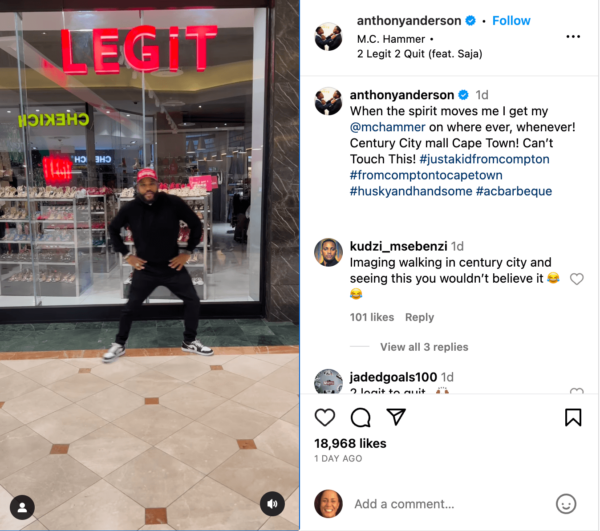 Fans notice Anthony Anderson's weight loss as he dances in new video shared on Instagram.