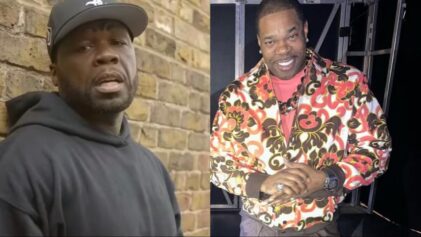 50 Cent calls out Busta Rhymes for performing 'dirty' acts with a microphone.
