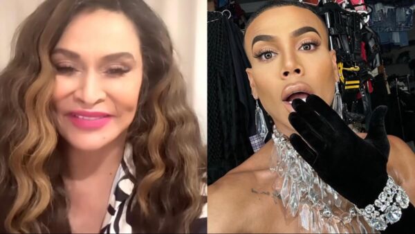 Fans say a reality star 'forced' a camera in Tina Knowles' face during the Beyoncé concert. (L) Tina Knowles.