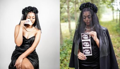 Woman Goes Viral for Funeral-Themed Pregnancy Photos