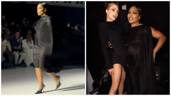 Fans say Angela Bassett 'left no crumbs' as she makes her runway debut. 