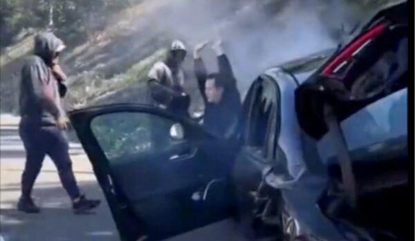 Robbers Crash Into Car, Rob Victim on LA HighWay