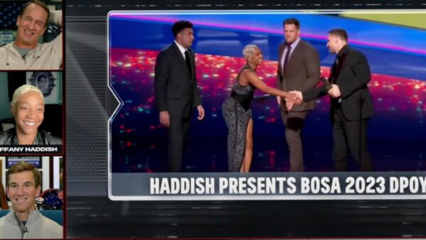 Tiffany Haddish shares what she said to Nick Bosa after presenting him with an award. 