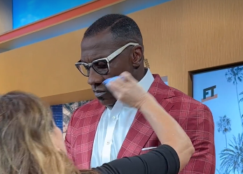 Shannon Sharpe gets roasted for his heavy makeup on the latest 'First Take' episode.