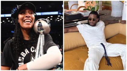 WNBA's A'ja Wilson gets serenaded and fed strawberries by Usher after asking him to show up at the Las Vegas Aces parade.