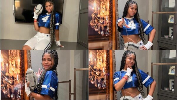 Fans say The Game's daughter is 'too grown' after he shares photos of her Halloween costume.