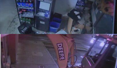 Thieves Bulldoze Their Way into Oakland Store with a Backhoe Tractor In Daring ATM Heist Caught on Video