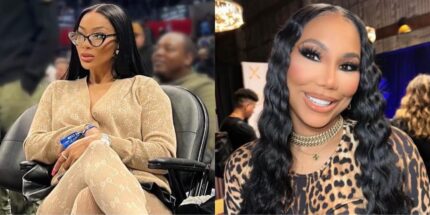 Love and Hip Hop Star Tommie Lee Takes 'Messy' to a New Level By Pulling Up to the Hawks Game with Tamar Braxton's Ex-Fiancé (Photo: @tommiee_ / instagram / @tamarbraxton/ instagram)