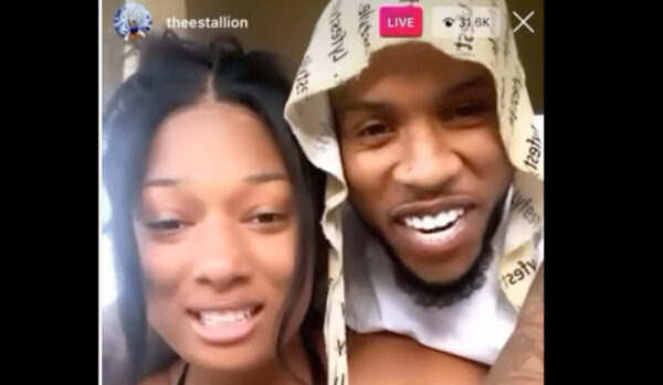 Megan Thee Stallion and Tory Lanez on Instagram Live