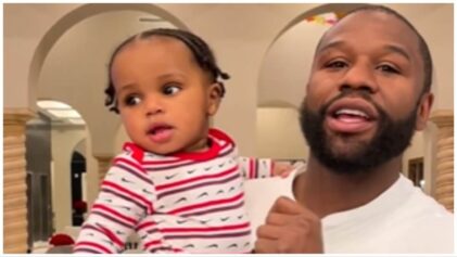 Floyd Mayweather posts a video of him and his grandson.
