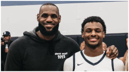 Lebron ends his Championship winning weekend by watching his son play basketball after his health scare in July.