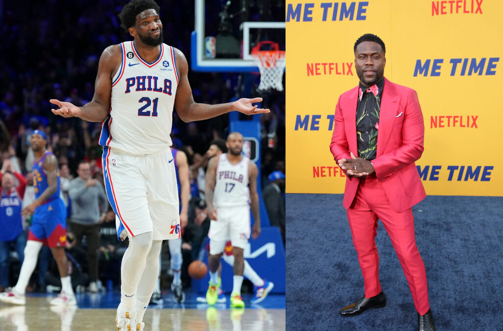 Looks Like a Bring Your Son to Work Photo': NBA Star Joel Embiid Towers  Over Kevin Hart In Game Day Photos from the Philadelphia Eagles NFC  Victory, Leaving Fans to Clown the