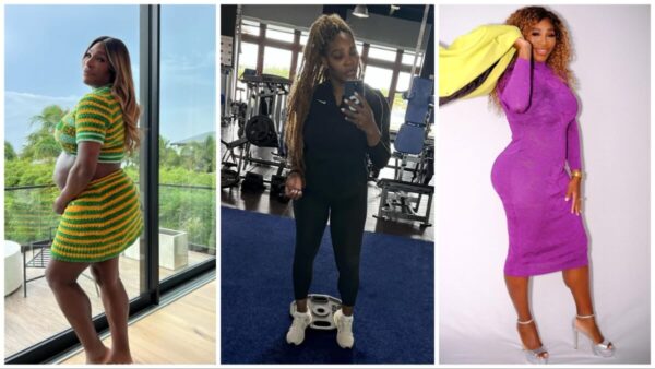 Serena Williams shows off her workout routine since welcoming her second daughter in August.