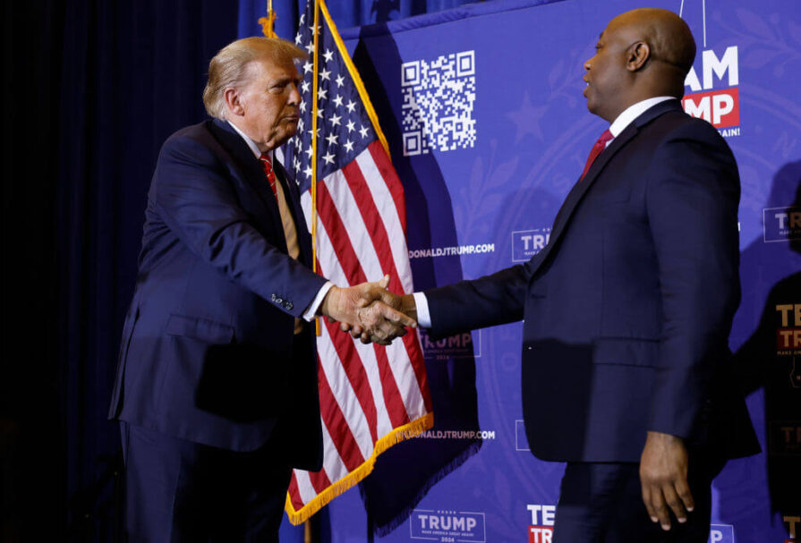 Sen. Tim Scott Says He's Backing Donald Trump Because He's the 'Only Guy' Who Can Start a 'Reagan Revolution'