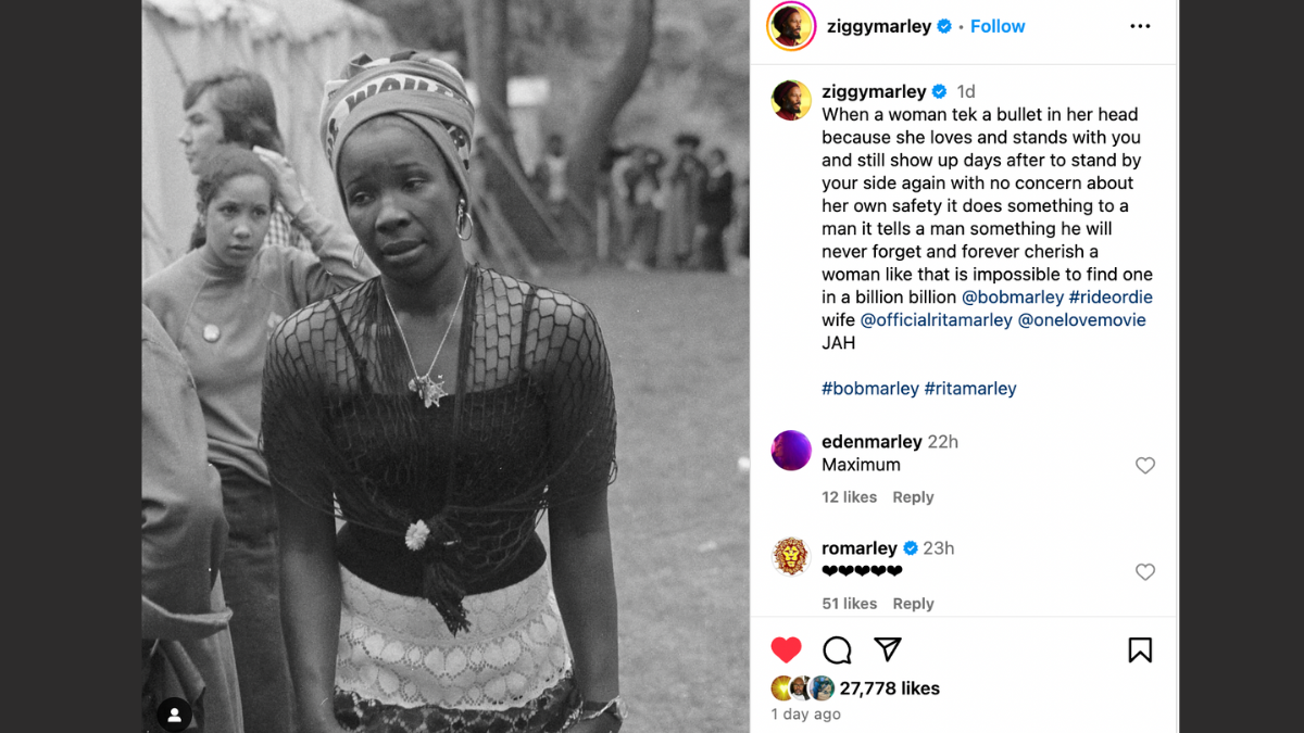 'No Woman Can Walk In My Mother's Shoes': Bob Marley's Kids Pay Tribute ...