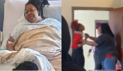 Jean Cannon was injured after a scuffle with a student at Rockdale County high school on Jan. 26, 2023. (Photos: GoFundMe, video screenshot)