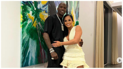 Chad 'Ochocinco' Johnson says fiancée Sharelle Rosado was no. 32 on his roster before their engagement.