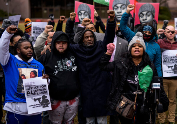 Protest Held After Announcement That No Charges Will Be Filed In Police Shooting Of Amir Locke