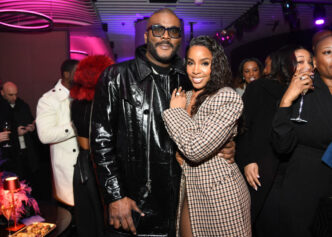 NEW YORK, NEW YORK - FEBRUARY 15: Tyler Perry and Kelly Rowland attend Tyler Perry's Mea Culpa Premiere at The Paris Theatre on February 15, 2024 in New York City. (Photo by Noam Galai/Getty Images for Netflix)