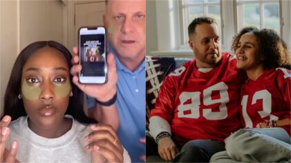 Cetaphil Called Out for Copying Black Creator's Viral TikTok for Super Bowl Ad Centering Taylor Swift(Photo Left: @sharavinaaa/ TikTok Right: Screenshot from Cetaphil Super Bowl controversial commercial (YouTube))