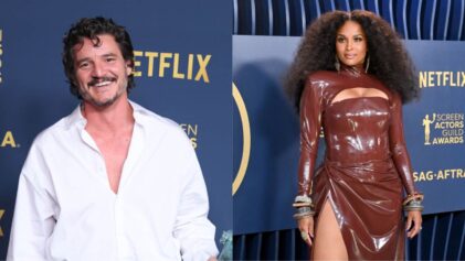LOS ANGELES, CALIFORNIA - FEBRUARY 24: Pedro Pascal (Left) and Ciara (Right) attend the 30th Annual Screen Actors Guild Awards at Shrine Auditorium and Expo Hall on February 24, 2024 in Los Angeles, California (Photo by Steve Granitz/FilmMagic / Axelle/Bauer-Griffin/FilmMagic)