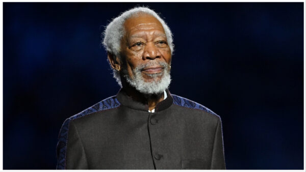 AL KHOR, QATAR - NOVEMBER 20: Morgan Freeman performs during the opening ceremony prior to the FIFA World Cup Qatar 2022 Group A match between Qatar and Ecuador at Al Bayt Stadium on November 20, 2022 in Al Khor, Qatar. (Photo by Michael Regan - FIFA/FIFA via Getty Images)