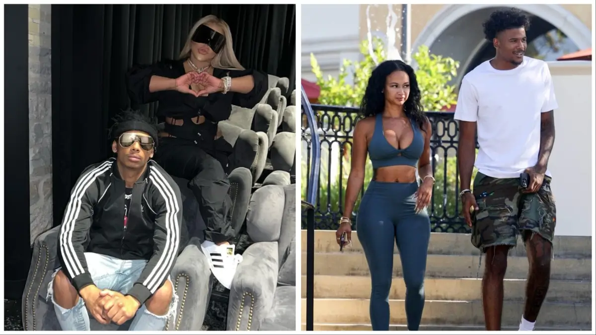 Lil Kim, 49, dating her 24-year-old artist girlfriend (left), can be compared to Draya Michele, 39, in a relationship with 22-year-old NBA star Jalen Green (right).