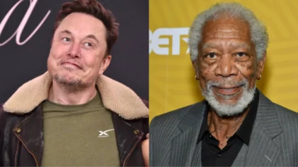 Elon Musk Throws Morgan Freeman In the Fire As as Actor's Controversial Views on Ending Racism Resurface (Photo by LISA O'CONNOR/AFP via Getty Images ; Amy Sussman/Getty Images)