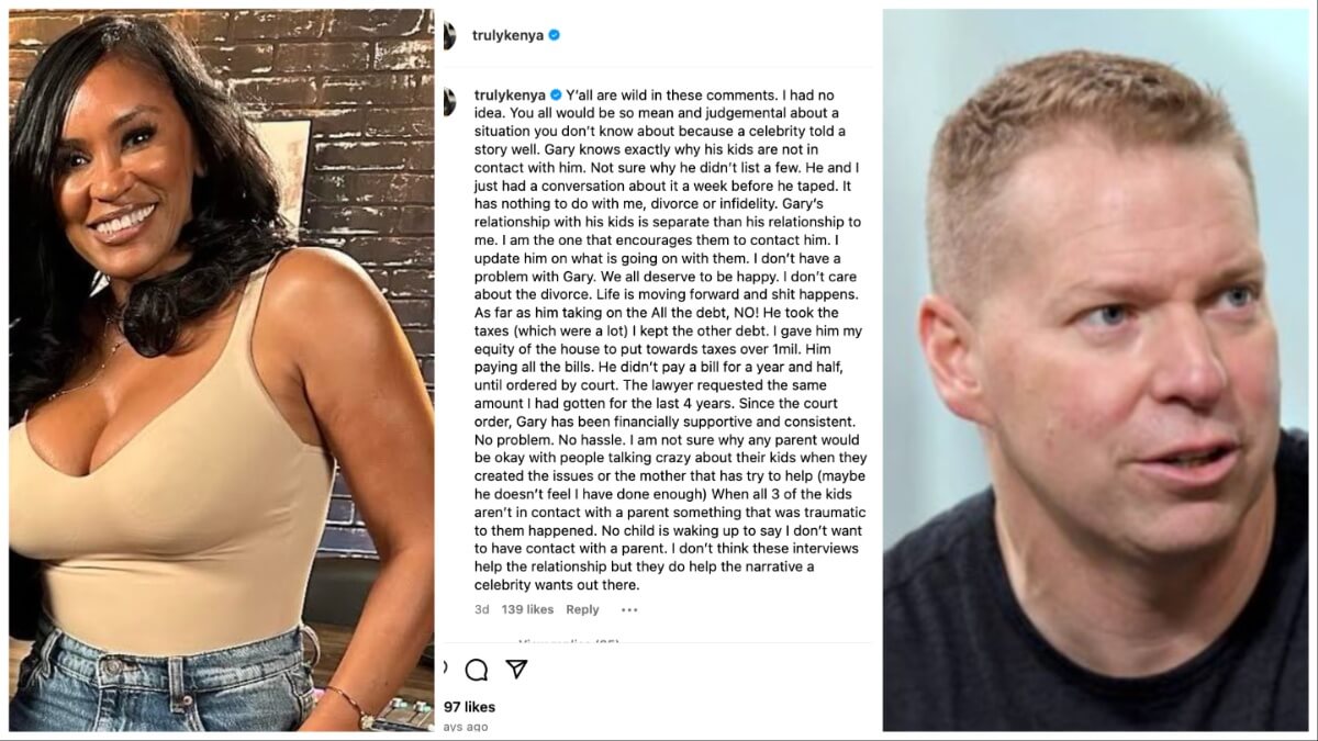 Kenya Duke hits back at folks criticizing her for Gary Owen's estranged relationship with their adult kids.