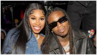 Deiondra Sanders stands up for boyfriend Jacquees following criticism for not wanting to name their child after him until marriage.
