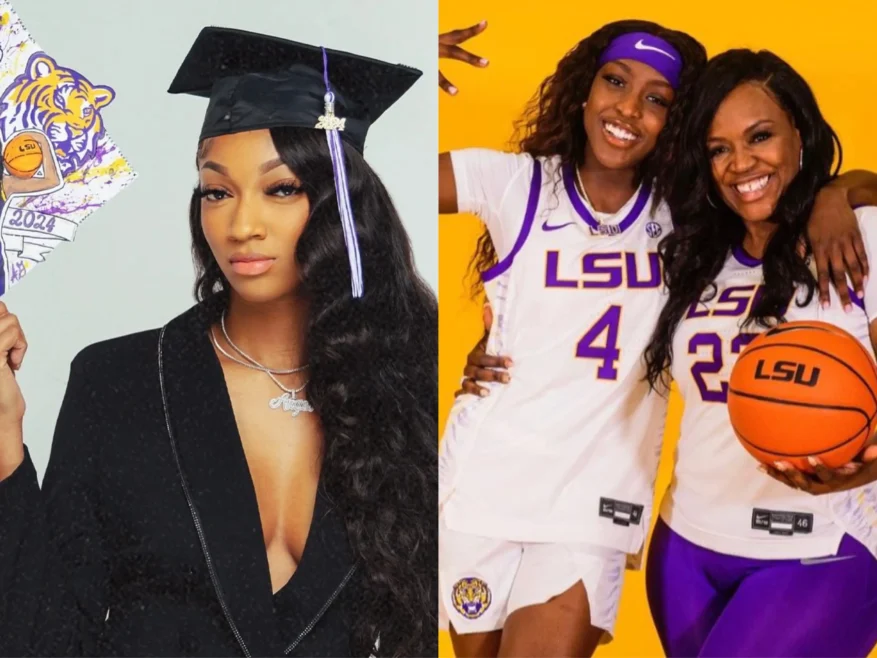 Angel Reese Graduates from LSU, Seemingly Claps Back at Former Teammate Flau'jae's Mom Over 2.0 GPA Shade (Photo: @angelreese5 / Instagram; @kiajbrooks / Instagram )