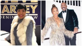 Shirley Strawberry of "The Steve Harvey Morning Show" exposed for "fradulent marriage" months after gossiping about the comedian's wife, Marjorie Harvey.