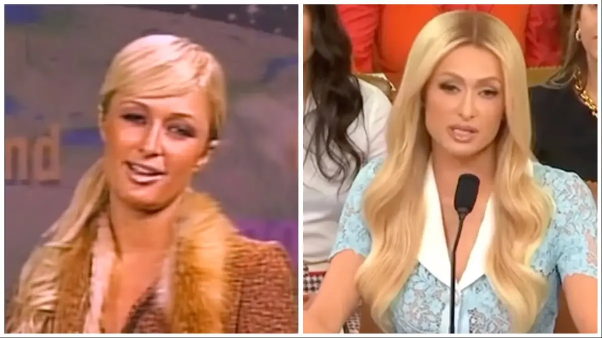 Paris Hilton drops the 'dumb blond' voice during Congressional hearing, shocking fans by using her real voice. 