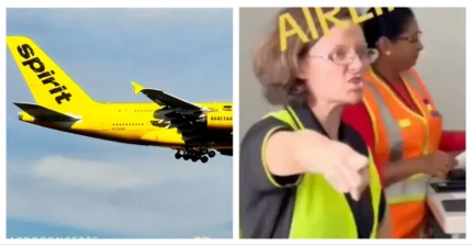Spirit Airlines employee screams at passengers