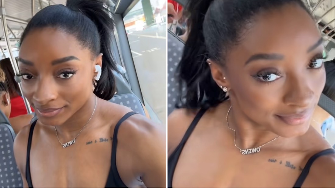 Simone Biles tells critics not to comment on Black girls' hair amid criticism for her appearance during the 2024 Paris Olympic competitions. (Photos: Simonebiles/Instagram.)