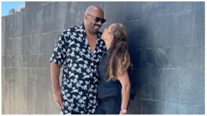 Steve Harvey and wife Marjorie shut down cheating rumors amid reports she cheated with two of his staff members.