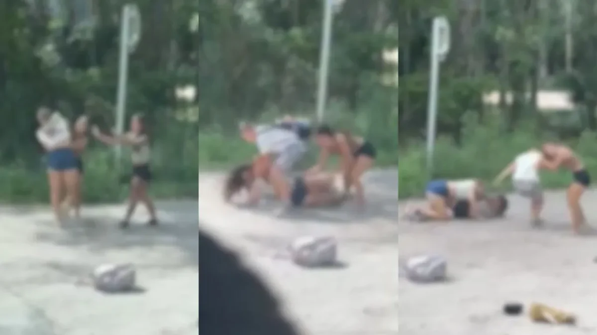 Florida mother caught in fight with students