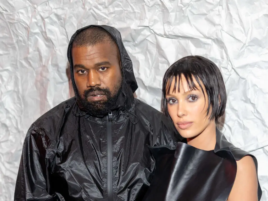  Kanye West and Bianca Censori Shock Fans with Jaw-Dropping Wardrobe Choice at KFC Restaurant  (Photo by Arnold Jerocki/Getty Images)
